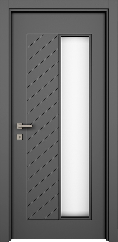 VARIODOR FISHBONE HAKİ GRİ PVC KAPI