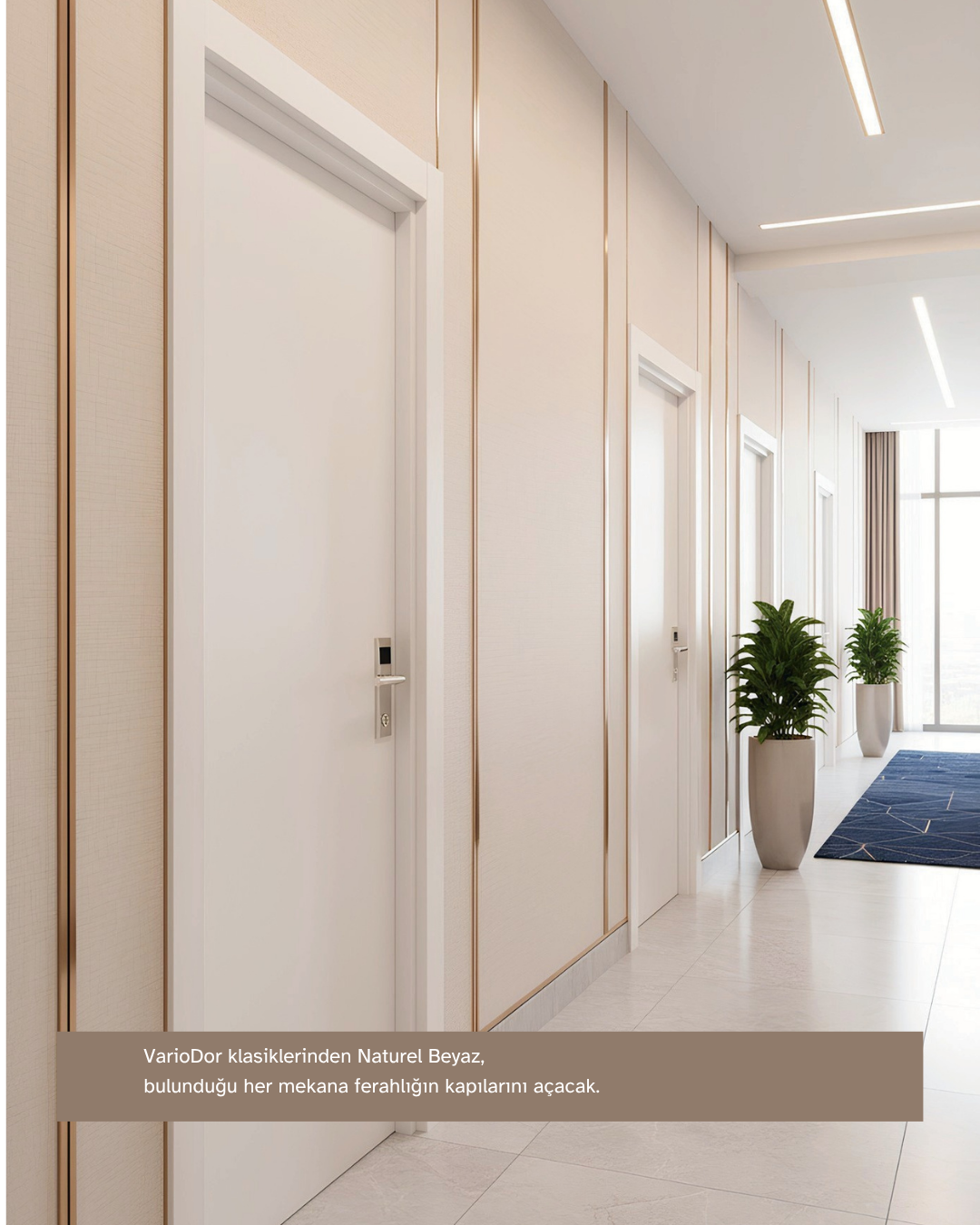 VARİODOR NATUREL BEYAZ MELAMİN KAPLI YANGINA DAYANIKLI KLASİK, VDM-NATUREL BEYAZ