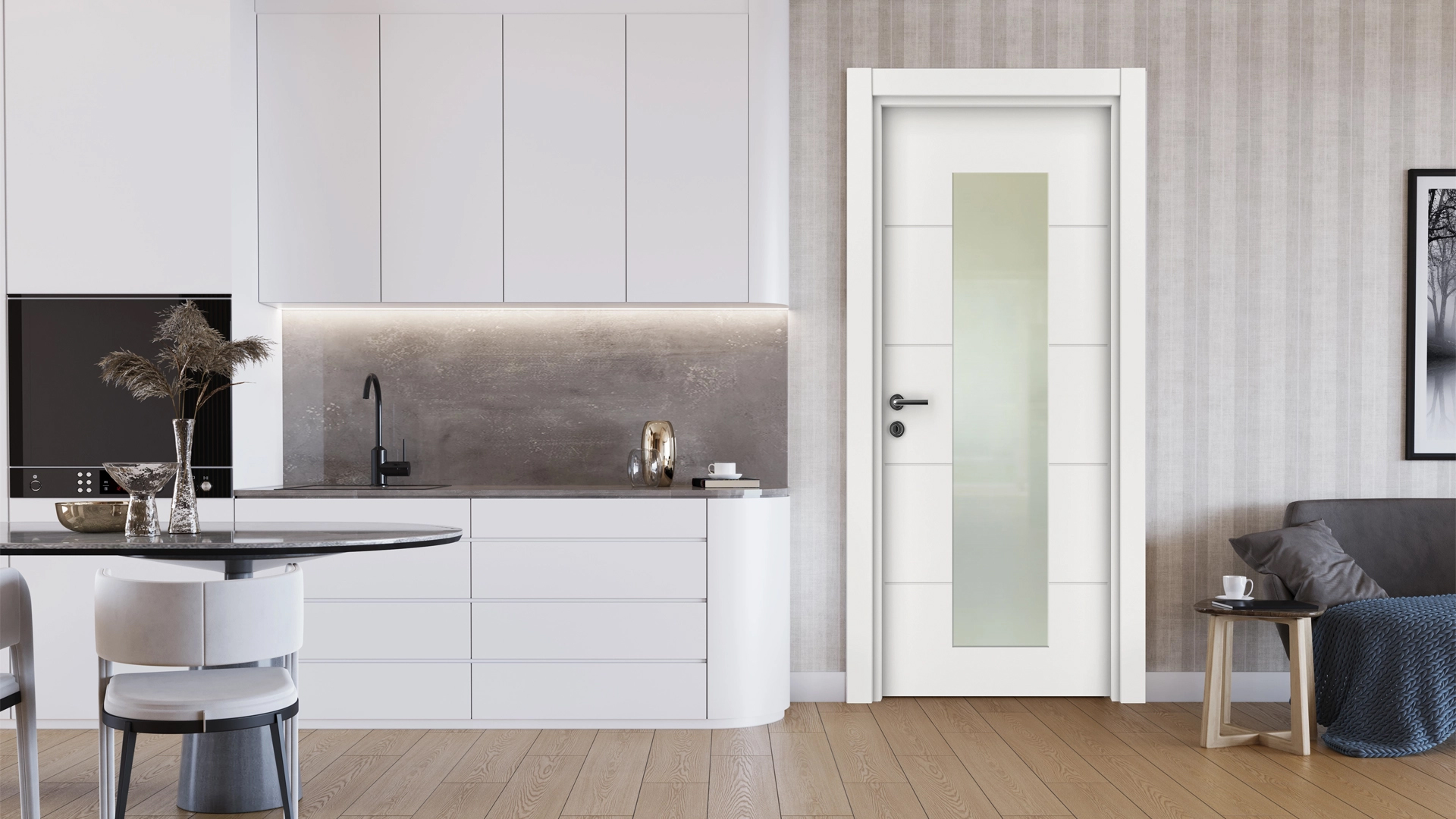 VDA-80 LAKE BEYAZ PVC KAPI