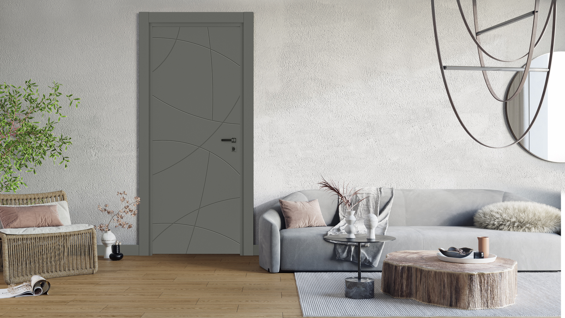 VDA-100 MODERN ANTRASİT PVC KAPI