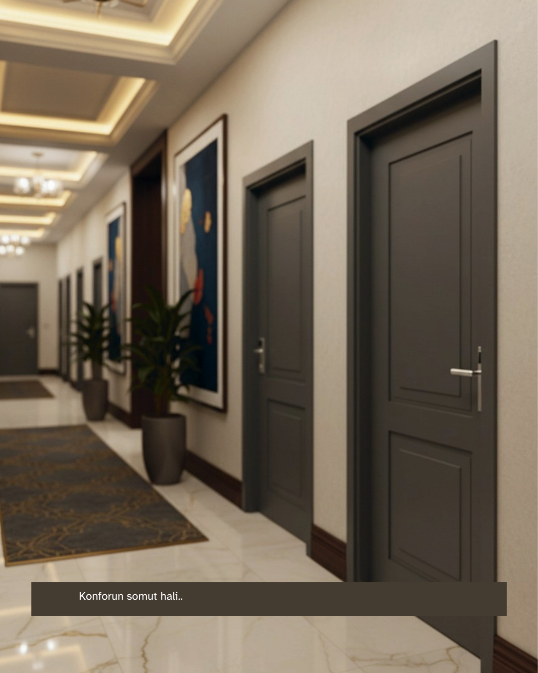 VARİODOR STEP MODERN ANTRASİT PVC KAPLI YANGINA DAYANIKLI PREMİUM, STEP MODERN ANTRASİT