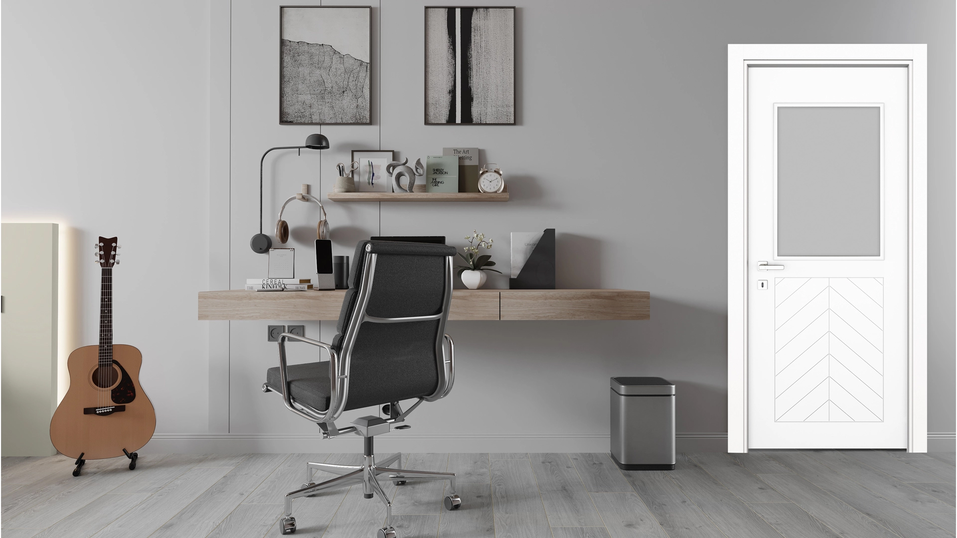 VARIODOR FISHBONE LAKE BEYAZ PVC KAPI