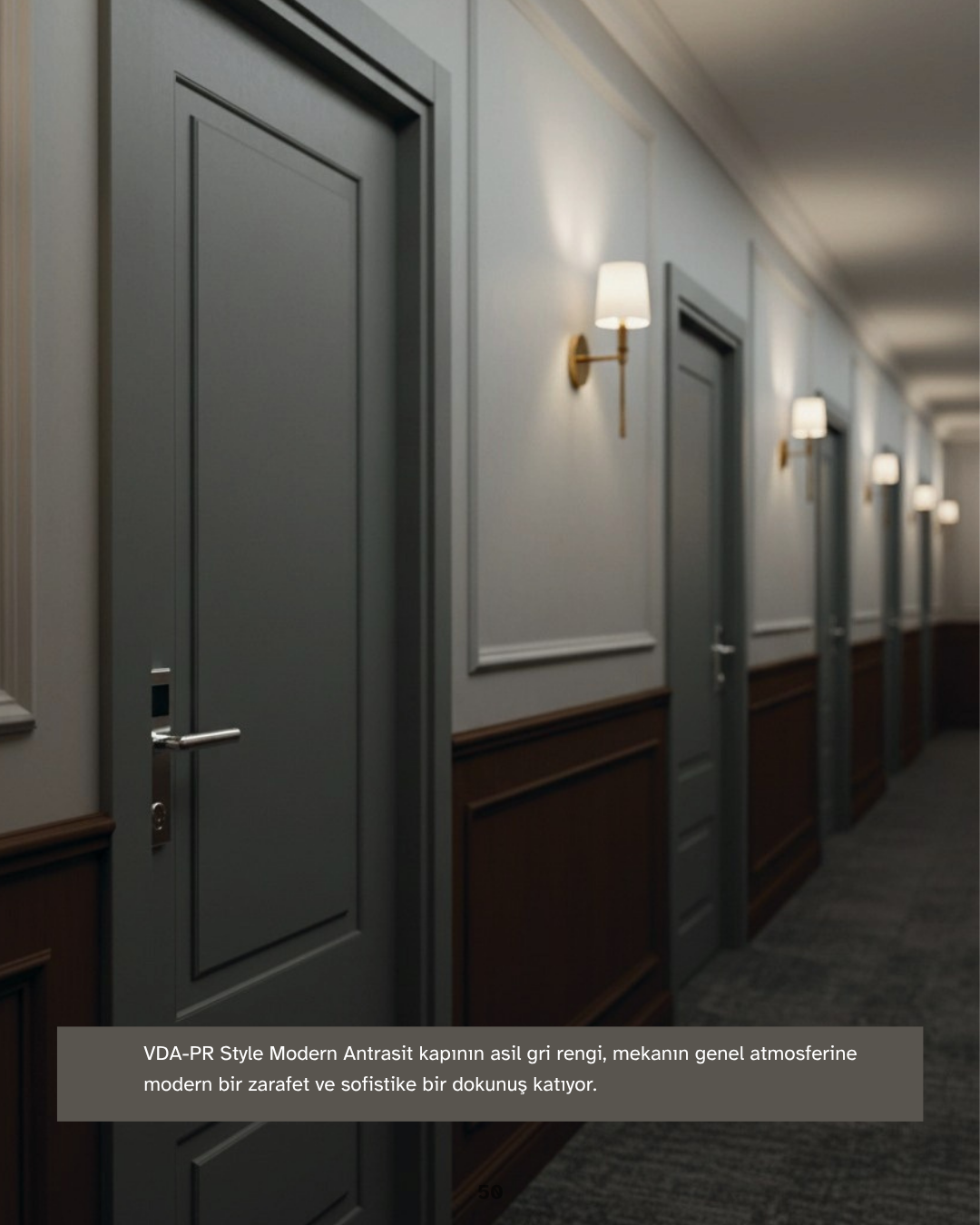 VARİODOR STYLE MODERN ANTRASIT PVC KAPLI YANGINA DAYANIKLI PREMİUM, STYLE MODERN ANTRASIT