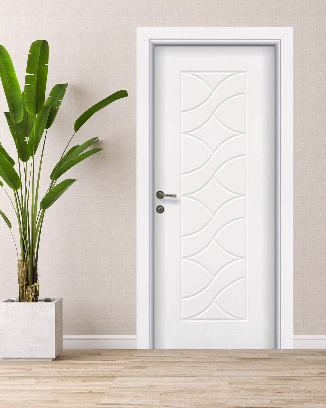 SOFT BEYAZ YILDIZ DESEN PVC KAPI