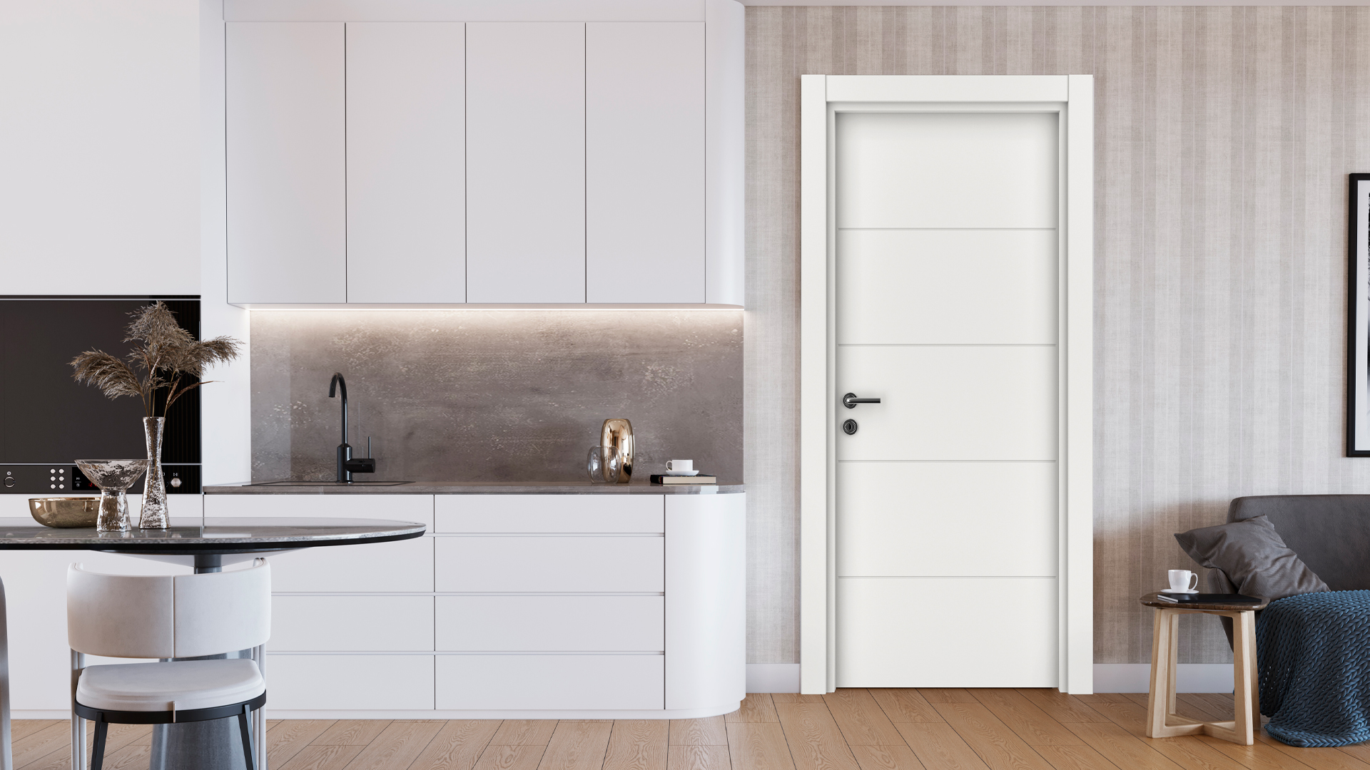 VDA-80 LAKE BEYAZ PVC KAPI