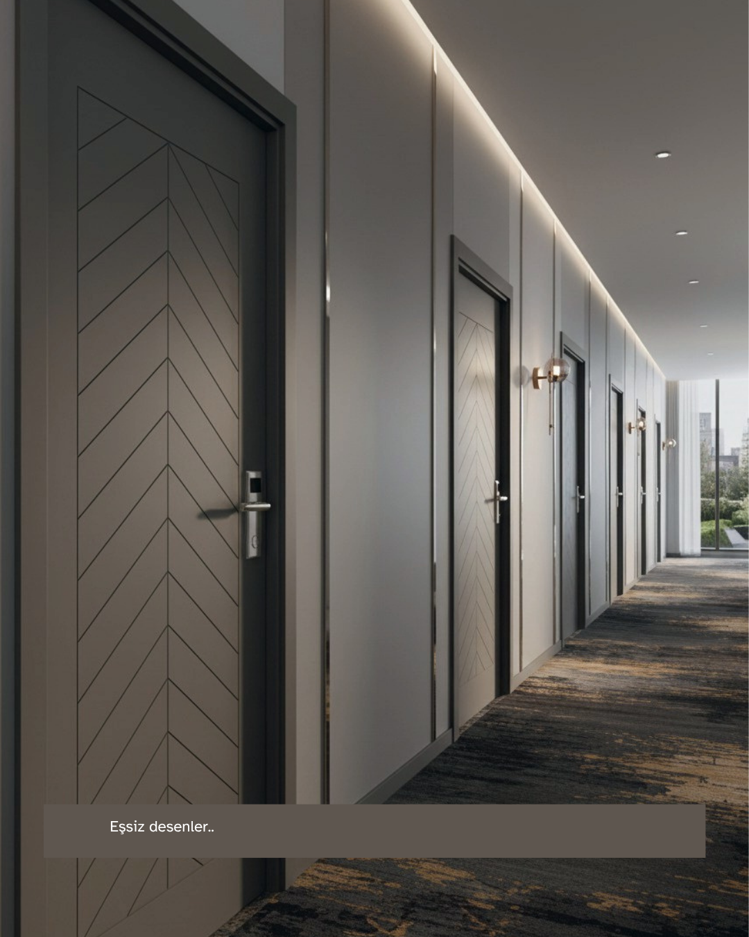 VARİODOR FISHBONE MODERN ANTRASİT PVC KAPLI YANGINA DAYANIKLI PREMİUM, FISHBONE MODERN ANTRASİT