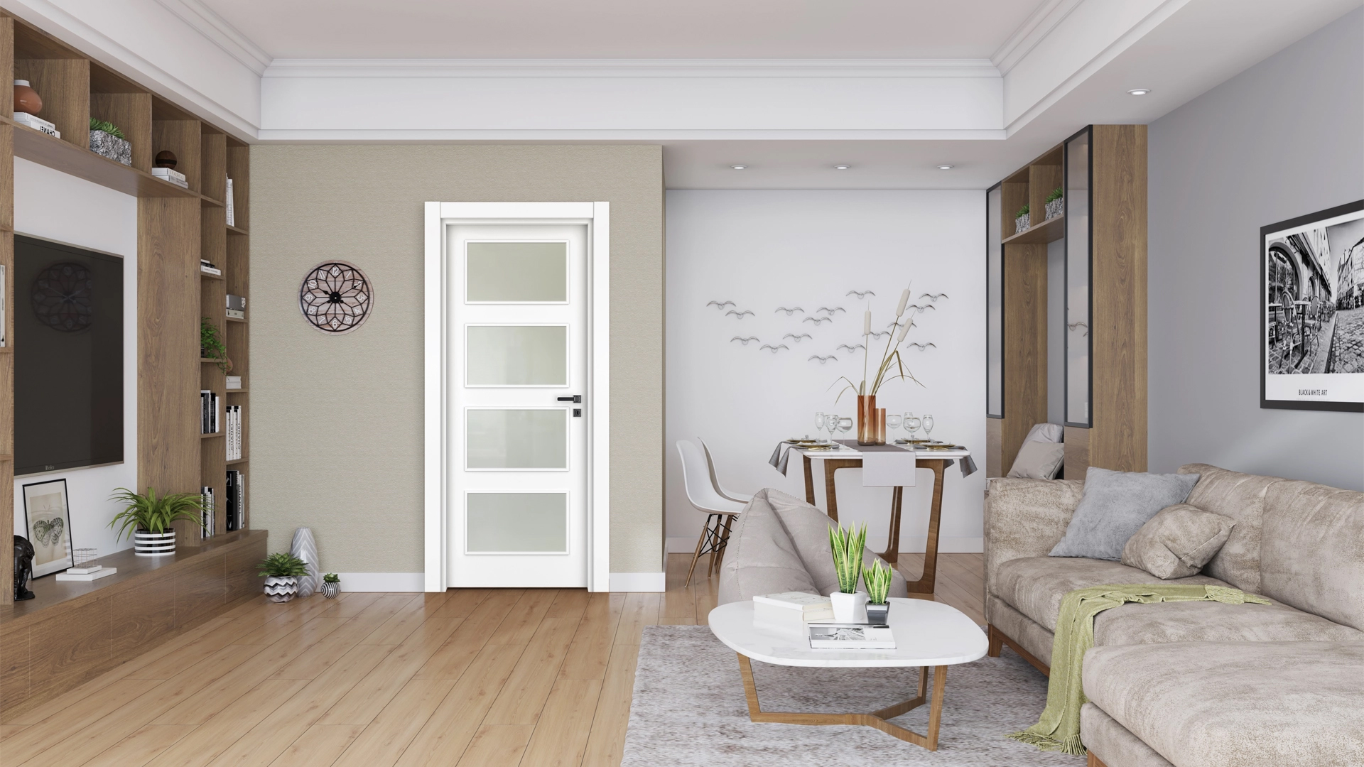 VDA-05 LAKE BEYAZ PVC KAPI